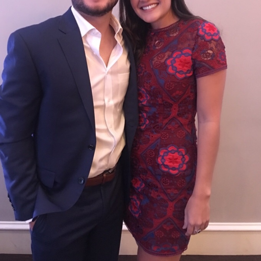 Dillard’s (GB brand) maroon lace dress